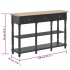 Mesa consola de MDF negra 120x30x76