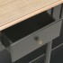 Mesa consola de madera de ingeniería negro