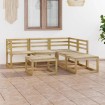 Set de muebles de jardín 6 pzas madera de pino impregnada verde