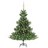 Árbol de Navidad abeto Nordmann con LEDs y bolas verde 150