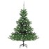 Árbol de Navidad abeto Nordmann con LEDs y bolas verde 180