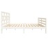 Estructura de cama de madera maciza de pino blanco 140x200