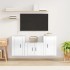 Set de muebles de TV 3 pzas madera contrachapada blanco