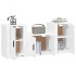 Set de muebles de TV 3 pzas madera contrachapada blanco