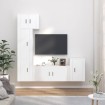 Set de muebles para TV 5 piezas madera contrachapada blanco