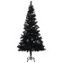 Árbol de Navidad preiluminado con luces y bolas negro 240