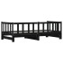 Sofá cama nido madera maciza de pino negro 90x190