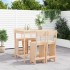 Set de mesa y taburetes altos jardín 5 pzas madera maciza