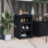 Mueble de cocina exterior madera maciza pino negro 55x55x92