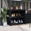 Mueble de cocina exterior madera maciza pino negro 106x55x92 cm