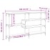 Mesa consola madera de ingeniería marrón roble 160x32x95