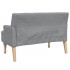 Banco con cojines tela gris claro 113x64,5x75,5