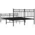 Estructura de cama cabecero y estribo metal negro 140x190