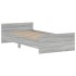 Estructura de cama madera de ingeniería gris Sonoma 90x190