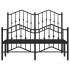 Estructura de cama con cabecero y estribo metal negro