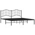 Estructura de cama con cabecero metal negro 183x213