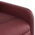 Sillón reclinable de cuero sintético rojo