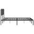 Estructura de cama con cabecero metal negro 160x200