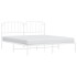 Estructura de cama de metal con cabecero blanco 183x213