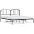 Estructura de cama con cabecero metal negro 183x213