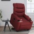 Sillón reclinable elevable cuero artificial rojo