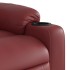 Sillón reclinable elevable cuero artificial rojo