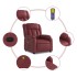 Sillón masaje reclinable eléctrico cuero sintético rojo