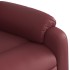 Sillón masaje reclinable eléctrico cuero sintético rojo