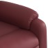 Sillón masaje reclinable eléctrico cuero sintético rojo