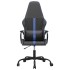 Silla gaming con masaje cuero sintético azul y