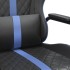 Silla gaming con masaje cuero sintético azul y