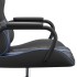 Silla gaming con masaje cuero sintético azul y