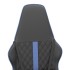 Silla gaming con masaje cuero sintético azul y