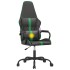 Silla gaming con masaje cuero sintético verde y