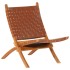 Silla de relax plegable cuero auténtico