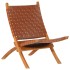 Silla de relax plegable cuero auténtico