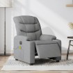 Sillón reclinable de masaje eléctrico tela gris claro