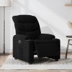 Sillón reclinable eléctrico de tela negro