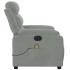 Sillón reclinable de masaje eléctrico terciopelo gris