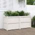 Jardinera de madera maciza de pino blanca 150x50x70