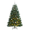 Árbol de Navidad artificial con bisagras 300 LED y bolas 240 cm