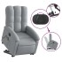 Sillón de masaje eléctrico reclinable elevable tela gris