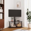 Mueble de TV de esquina 2 niveles para 32-70 pulgadas negro