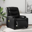 Sillón de masaje reclinable eléctrico cuero sintético negro