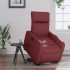 Sillón elevable eléctrico cuero artificial rojo