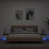 Mesitas de noche con luces LED 2 unidades blanco 40x39x37