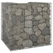 Muro gaviones para contenedor basura galvanizado 110x100x110 cm