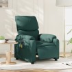 Sillón reclinable de masaje eléctrico tela verde oscuro