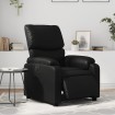 Sillón reclinable eléctrico de cuero sintético negro