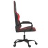 Silla gaming de masaje cuero sintético negro y